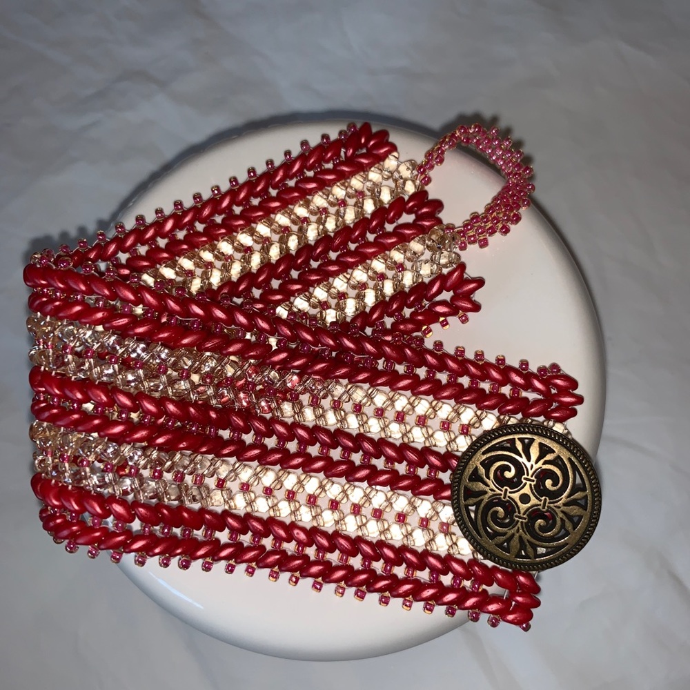 Handmade one of a kind beaded bracelet